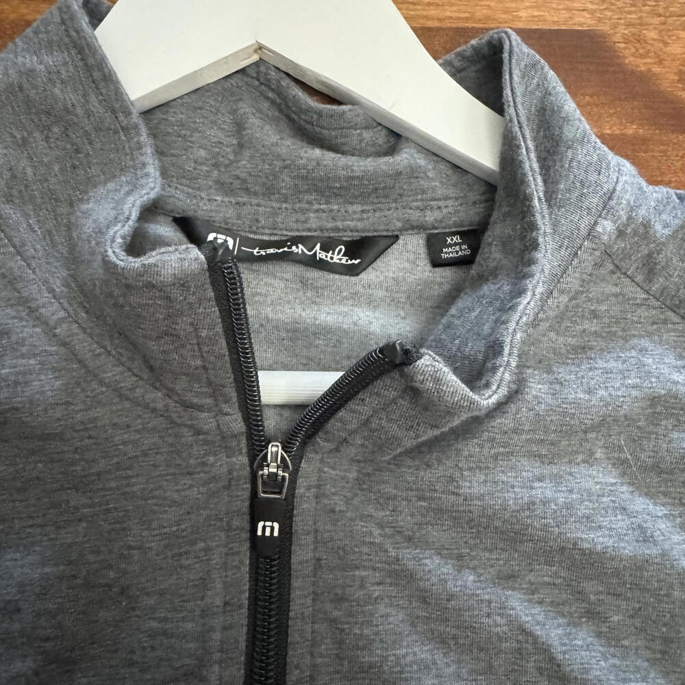 Travis Mathew x Coors Light, Quarter Zip Long Sleeve, Gray Mens XXL - Picture 4 of 7